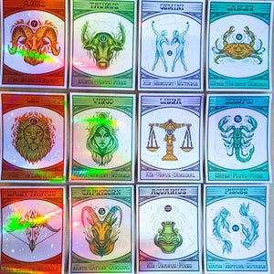 Zodiac Astrology Sign Holographic Sticker