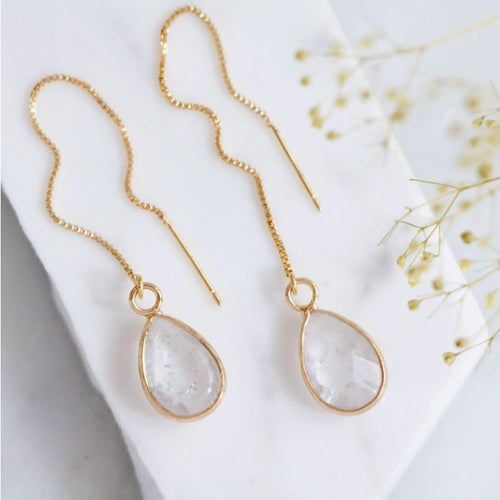 Quartz Threader Earrings