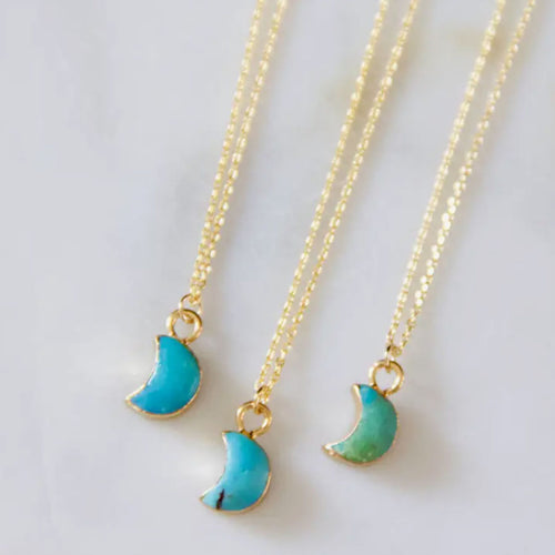 Mini Moon Turquoise Necklace